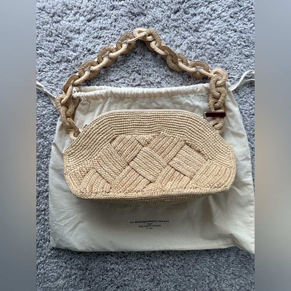 Sezane Isabelle Bag in Natural Woven Raffia - Picture 5 of 7